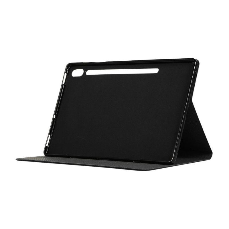 Cover Samsung Galaxy Tab S6 Grijs Zwart Enkay Jeansstof