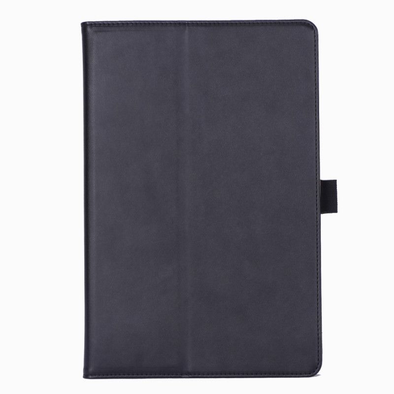 Cover Samsung Galaxy Tab S6 Paars Zwart Lederen Stijl Met Riem