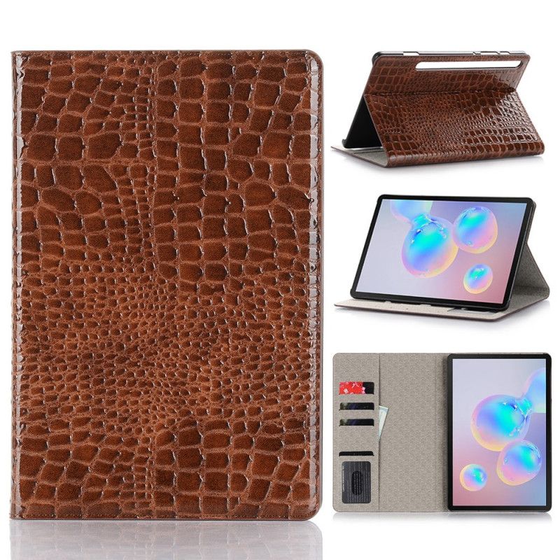 Cover Samsung Galaxy Tab S6 Rood Zwart Krokodillentextuur