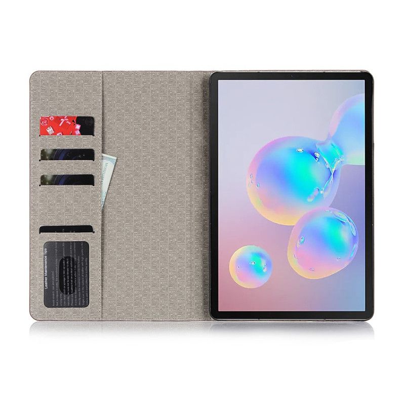 Cover Samsung Galaxy Tab S6 Rood Zwart Krokodillentextuur