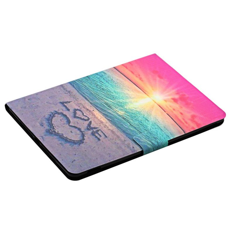 Leren Hoesje Samsung Galaxy Tab S6 Zonsondergangliefde