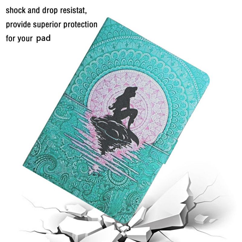 Leren Hoesje voor Samsung Galaxy Tab S6 Zeemeermin Mandala