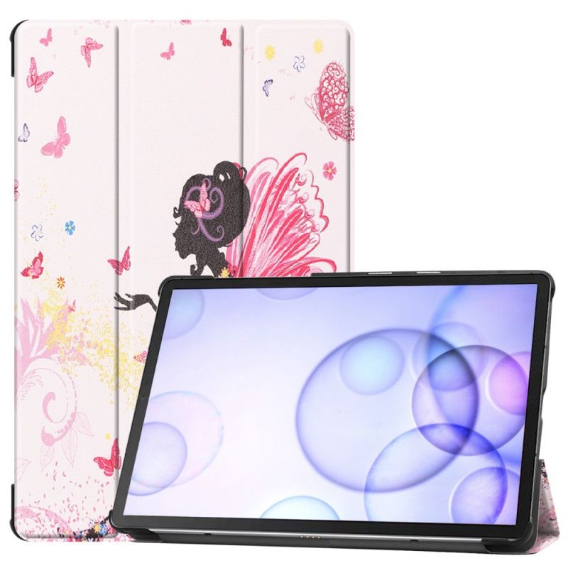 Smart Case Samsung Galaxy Tab S6 Kunstleer Bloemenfee