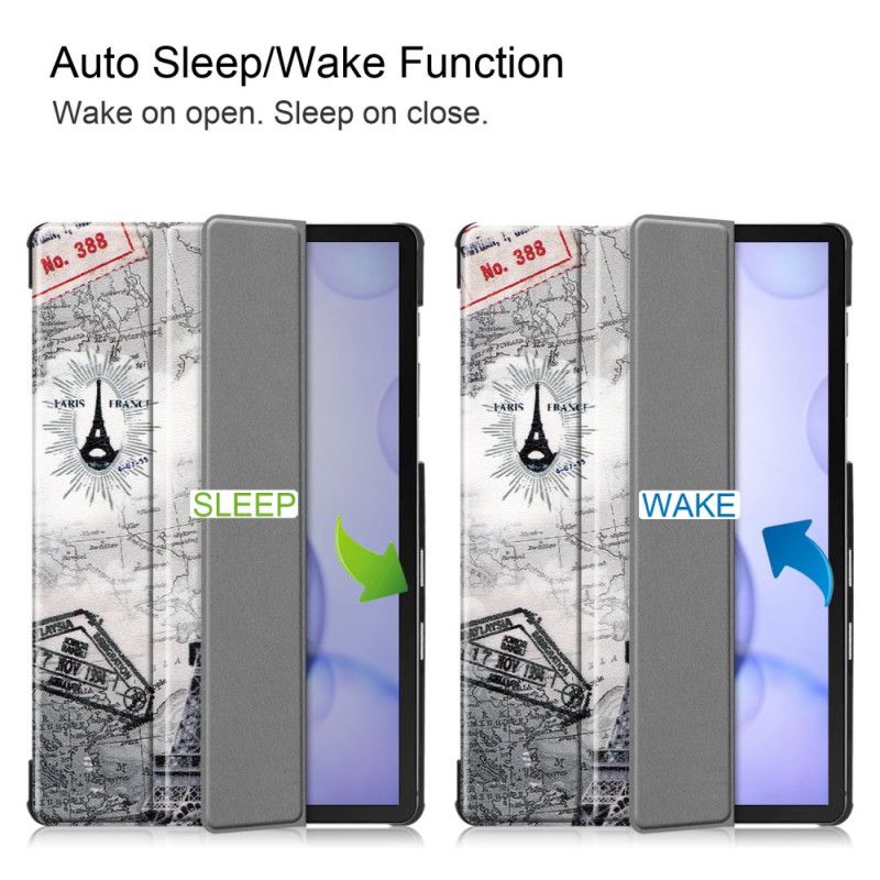 Smart Case Samsung Galaxy Tab S6 Retro Eiffeltoren