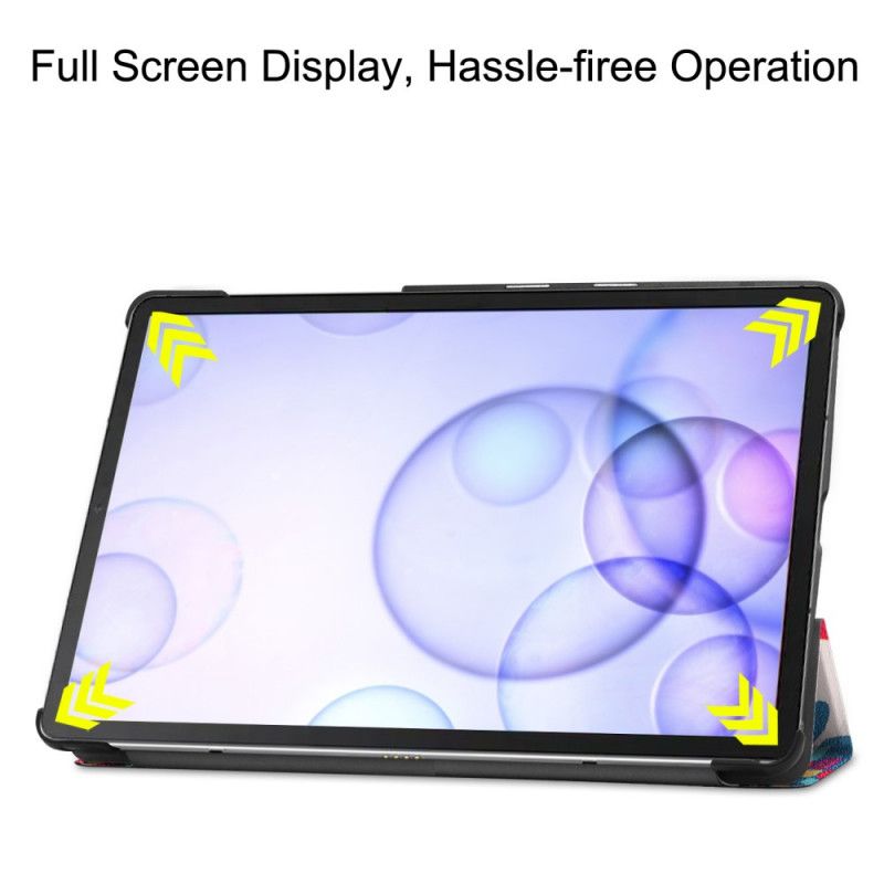 Smart Case Samsung Galaxy Tab S6 Retro Vlinders En Bloemen