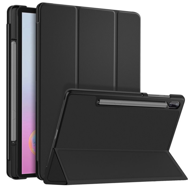 Smartcase Samsung Galaxy Tab S6 Rood Grijs Drievoudige Pennenhouder