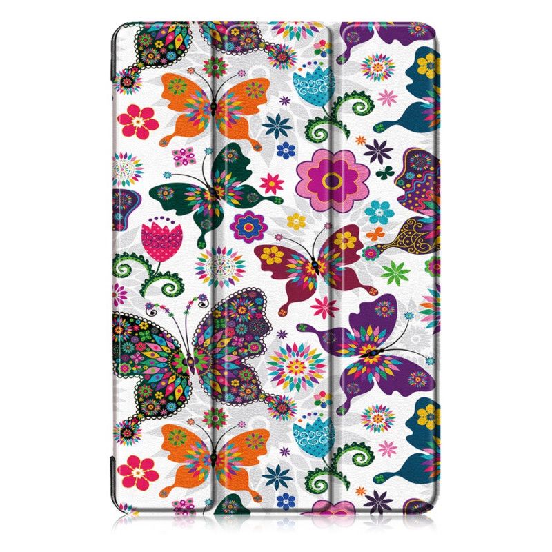 Smartcase Samsung Galaxy Tab S6 Vintage Stylushouder Voor Bloemen