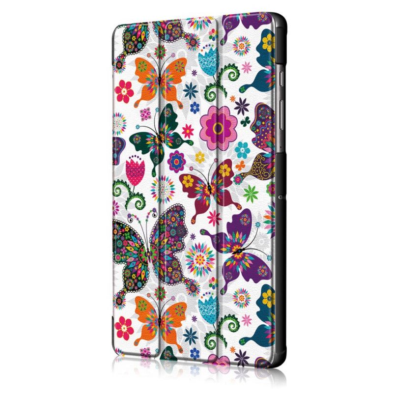 Smartcase Samsung Galaxy Tab S6 Vintage Stylushouder Voor Bloemen