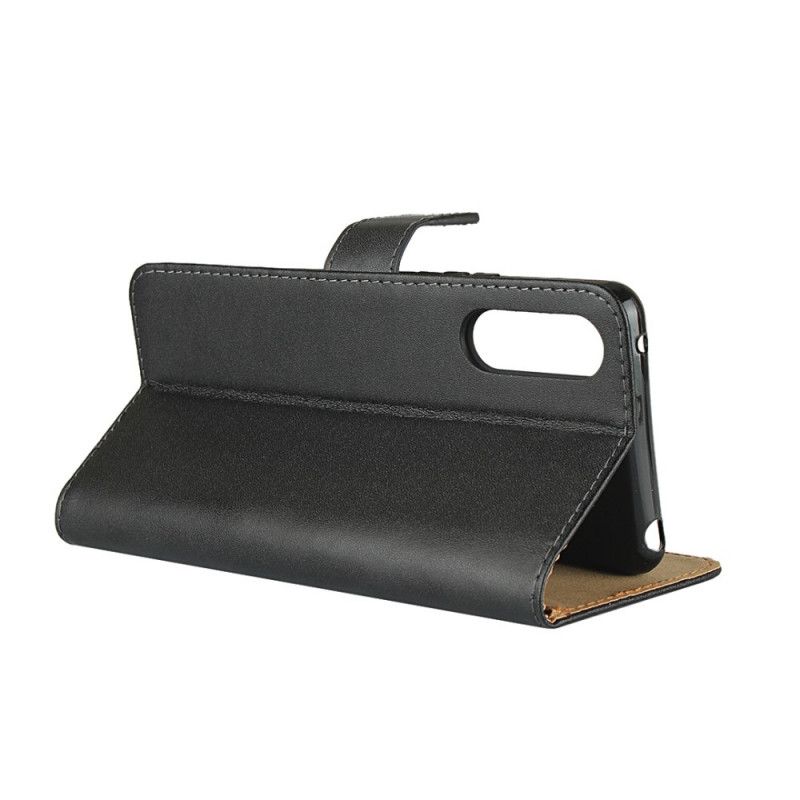 Flip Case Leren Sony Xperia 10 II Echt Lederen Uitnodiging