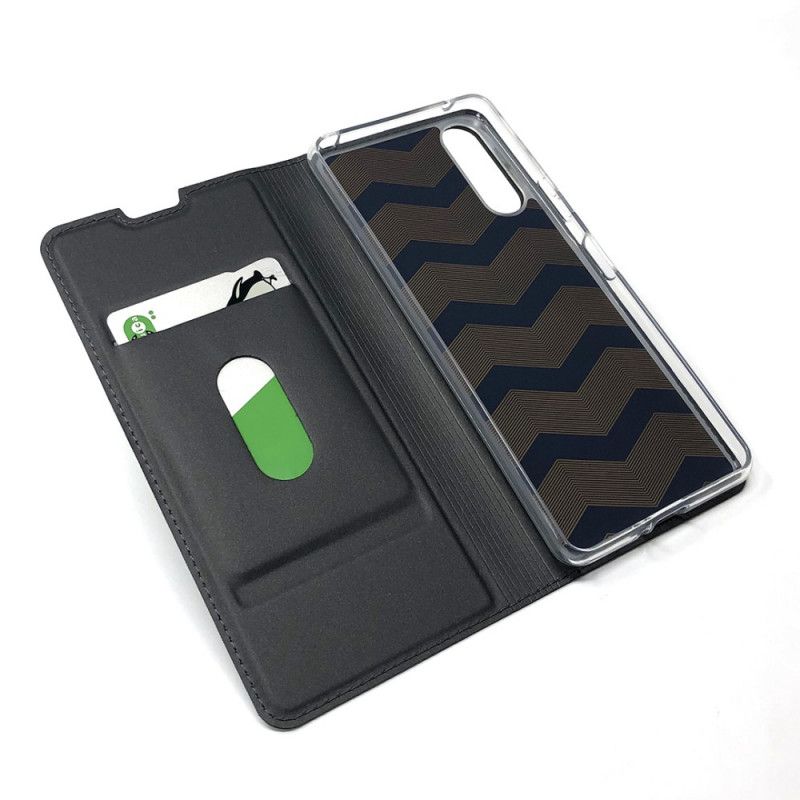 Folio-hoesje voor Sony Xperia 10 II Goud Zwart Magnetische Sluiting