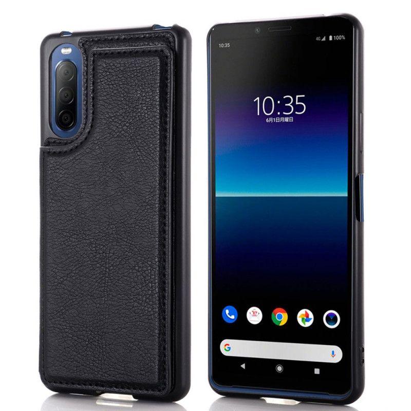 Hoesje voor Sony Xperia 10 II Rood Zwart Kaarthoudersteun