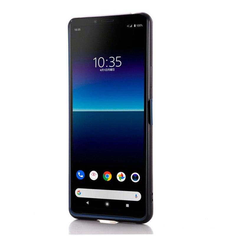 Hoesje voor Sony Xperia 10 II Rood Zwart Kaarthoudersteun