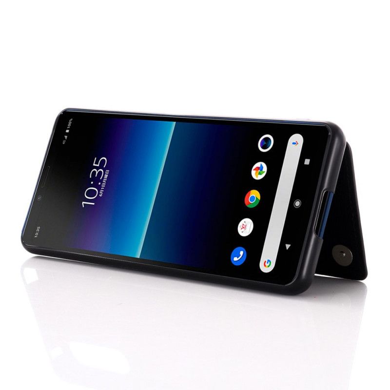 Hoesje voor Sony Xperia 10 II Rood Zwart Kaarthoudersteun