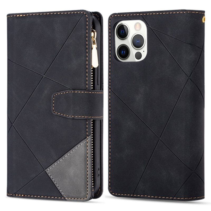 Flip Case voor iPhone 14 Pro Portemonnee Leren Volledige Portefeuille