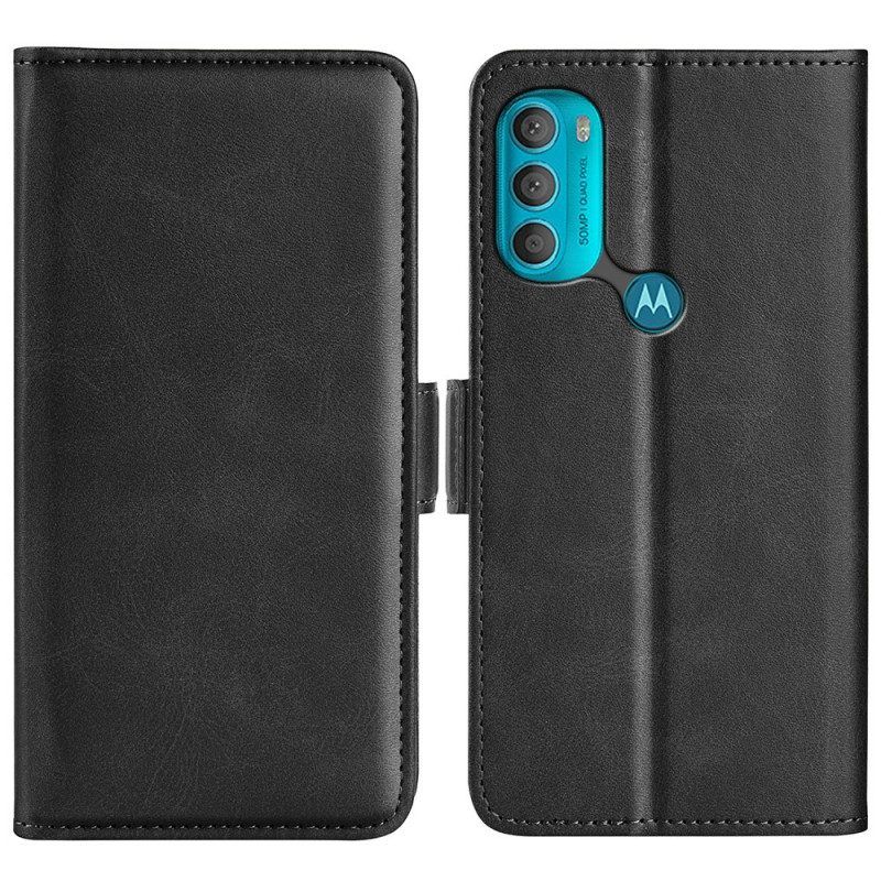 Flip Case voor Moto G71 5G Folio-hoesje Dubbele Klep