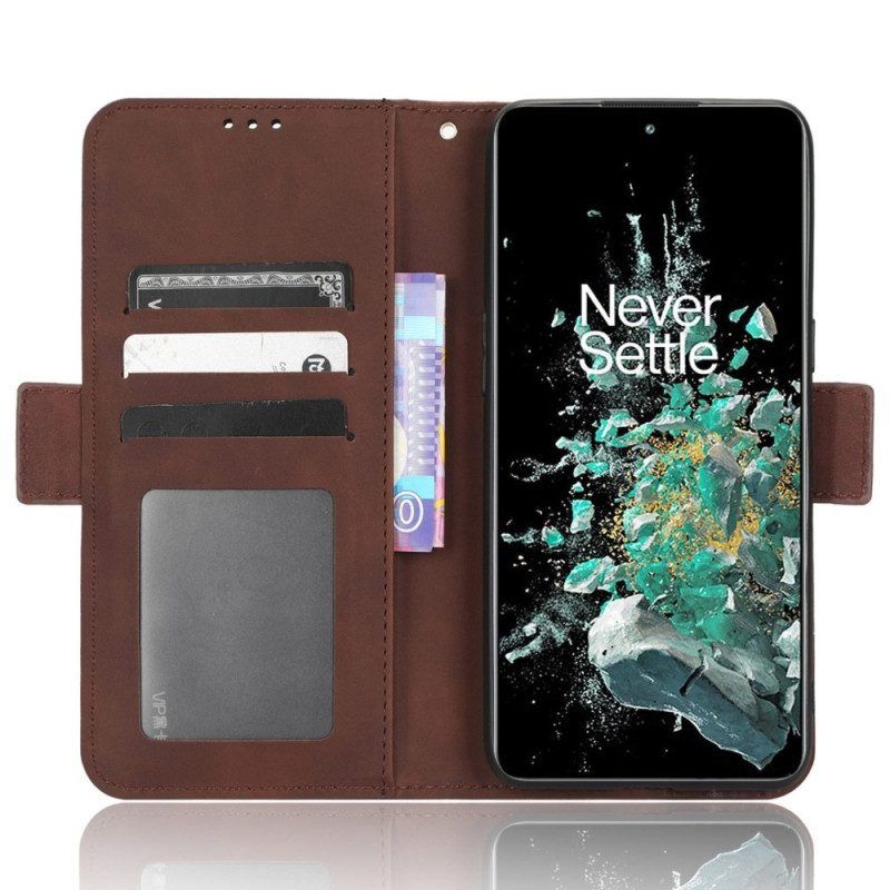 Flip Case voor OnePlus 10T 5G Premier Class Met Meerdere Kaarten