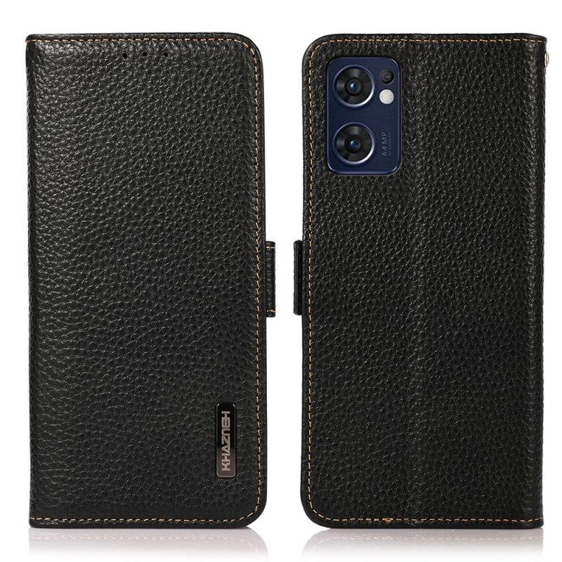Flip Case voor Oppo Find X5 Lite Lychee Leer Khazneh Rfid