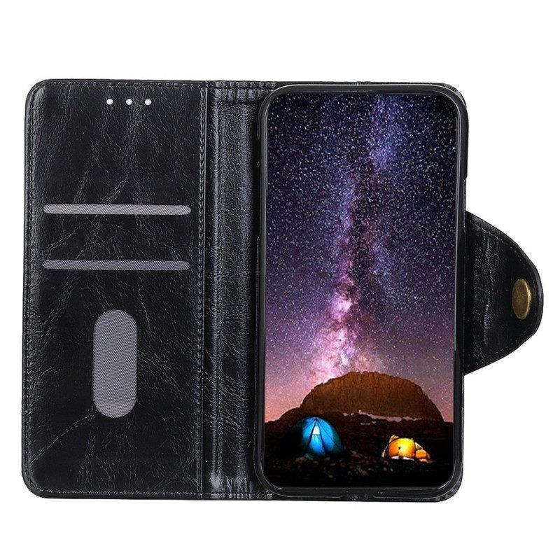 Flip Case voor Oppo Reno 7 Imitatieleren Lakknoop Khazneh