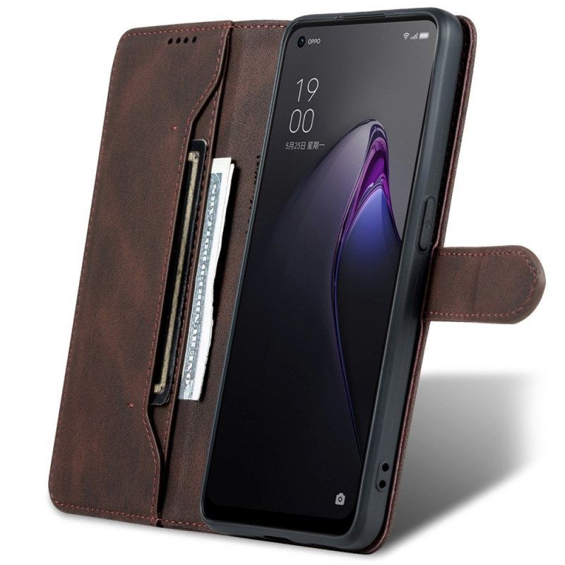 Flip Case voor Oppo Reno 8 Pro Azns Vintage Leereffect