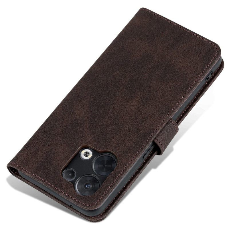 Flip Case voor Oppo Reno 8 Pro Azns Vintage Leereffect