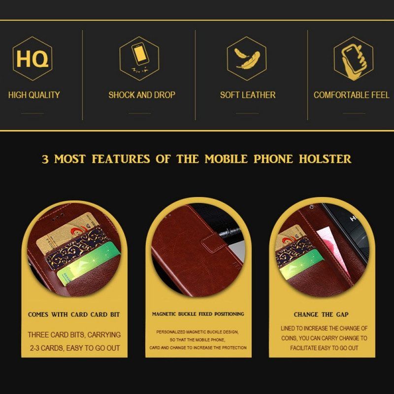 Flip Case voor Realme 9i Idewei Kunstleer