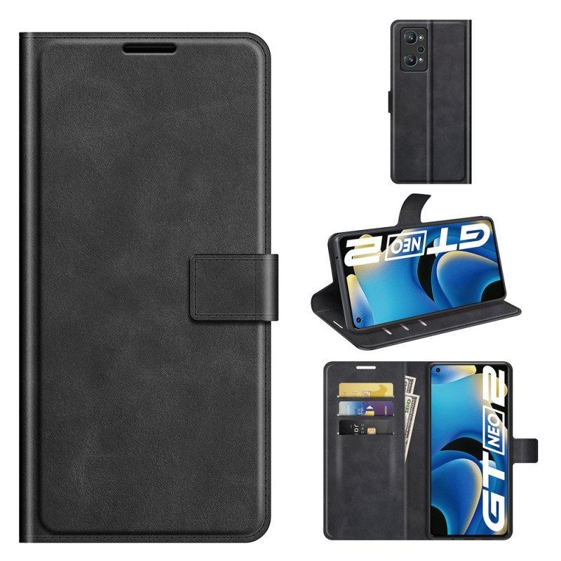 Flip Case voor Realme GT Neo 3T / Neo 2 Kunstleer Slank