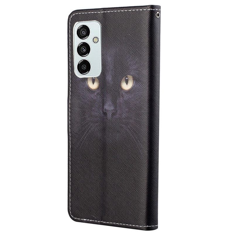 Flip Case voor Samsung Galaxy M23 5G Met Ketting String Kat