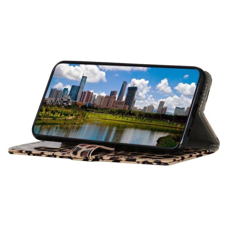 Flip Case voor Samsung Galaxy M33 5G Klein Luipaardeffect