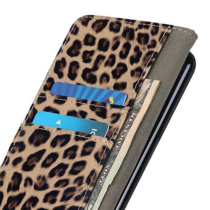 Flip Case voor Samsung Galaxy M33 5G Klein Luipaardeffect