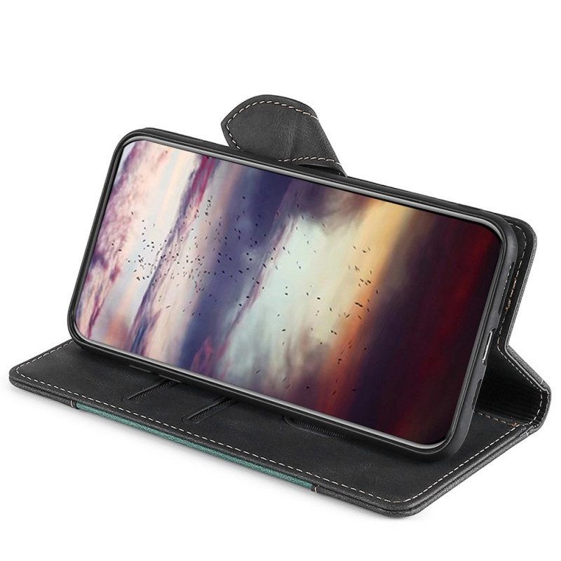 Flip Case voor Samsung Galaxy M53 5G Imitatieleer Bicolor Stijlvol