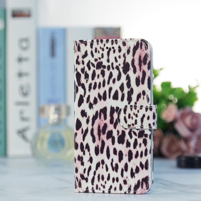 Flip Case voor Samsung Galaxy S22 5G Luipaardprint