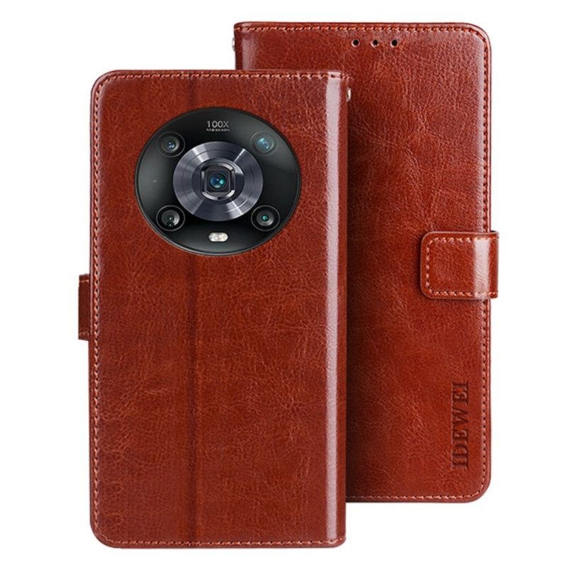 Folio-hoesje voor Honor Magic 4 Pro Idewei Lederen Stijl