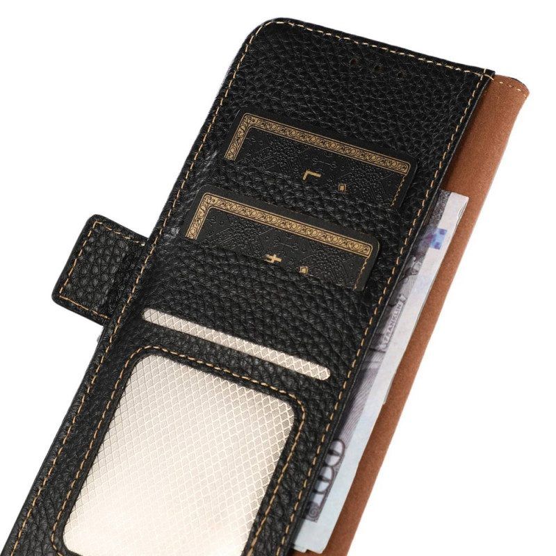 Folio-hoesje voor Honor Magic 4 Pro Lychee Leer Khazneh Rfid