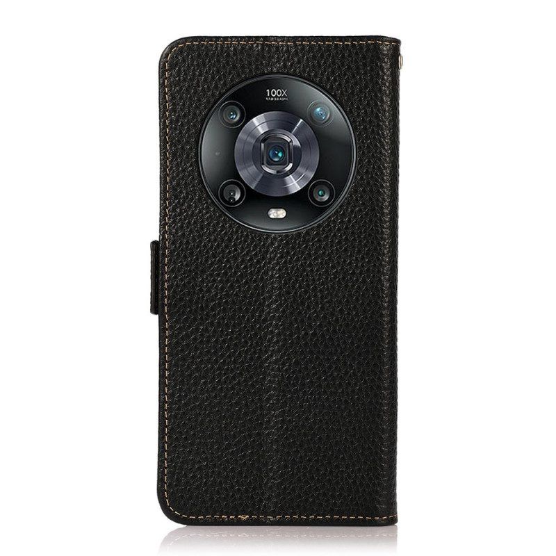 Folio-hoesje voor Honor Magic 4 Pro Lychee Leer Khazneh Rfid