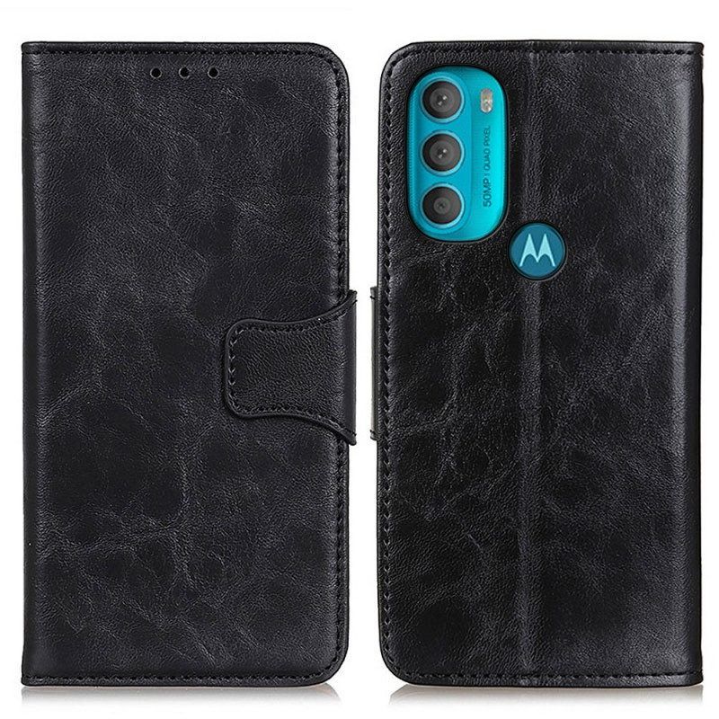 Folio-hoesje voor Moto G71 5G Flip Case Dubbelzijdige Magnetische Flap