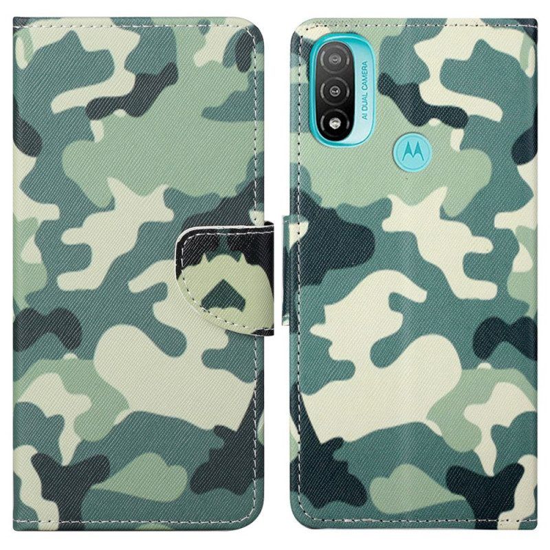 Folio-hoesje voor Moto G71 5G Militaire Camouflage