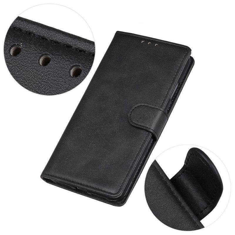 Folio-hoesje voor Moto G71 5G Retro Mat Leereffect