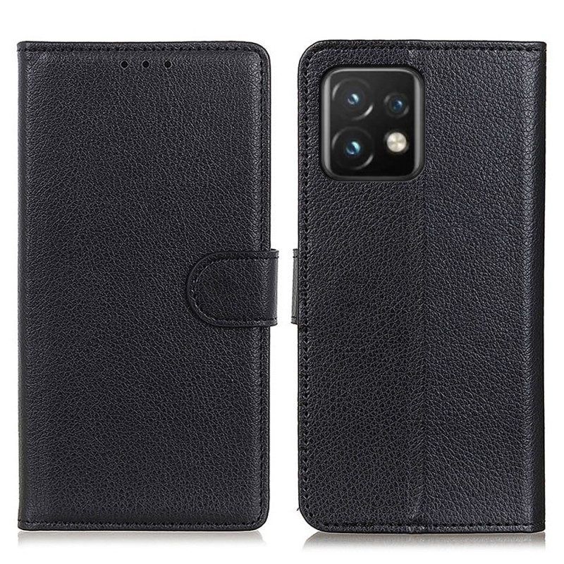 Folio-hoesje voor Motorola Edge 40 Pro Traditioneel Kunstleer