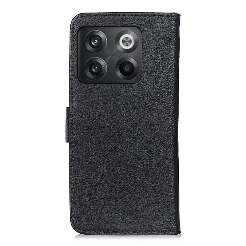 Folio-hoesje voor OnePlus 10T 5G Imitatieleer Khazneh