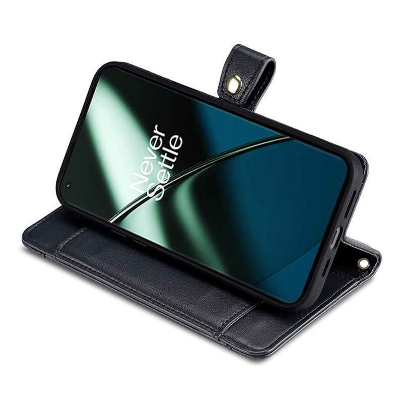 Folio-hoesje voor OnePlus 11 5G Portemonnee Portemonnee Met Lanyard En Schouderriem