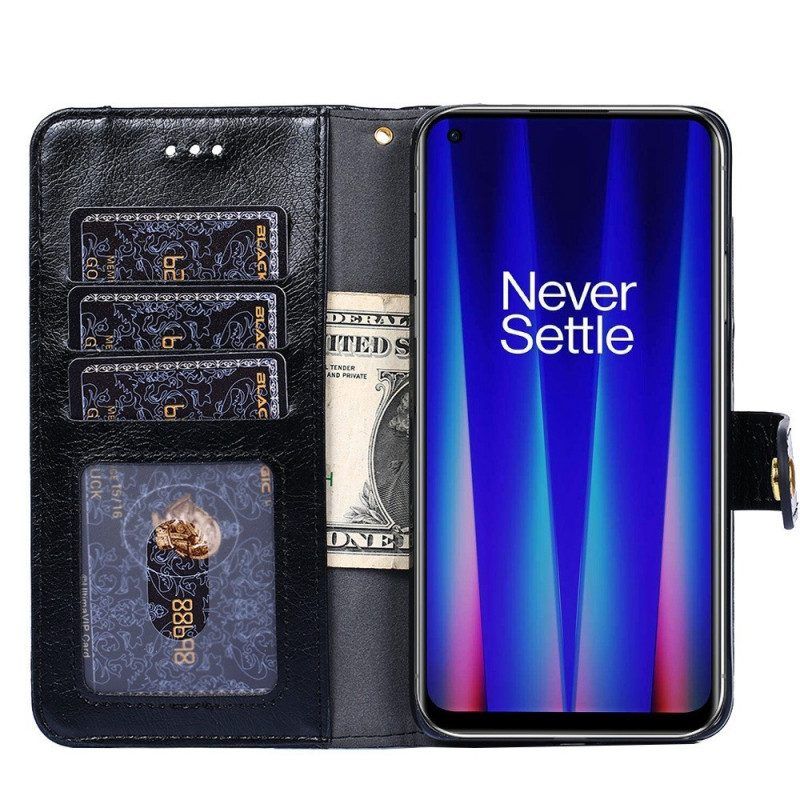 Folio-hoesje voor OnePlus Nord 2T 5G Portemonnee En Sleutelkoord Aan De Voorkant