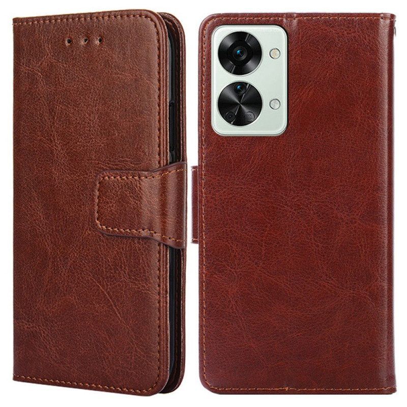 Folio-hoesje voor OnePlus Nord 2T 5G Vintage Kunstleer