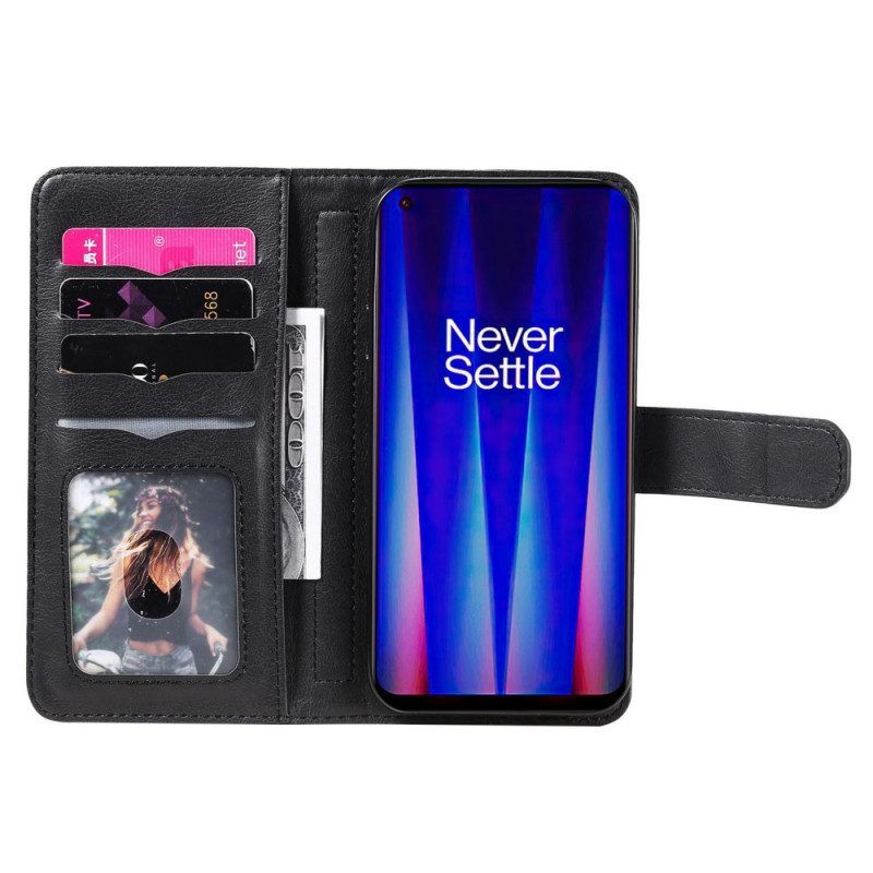 Folio-hoesje voor OnePlus Nord CE 2 5G Portemonnee Leren Portemonnee