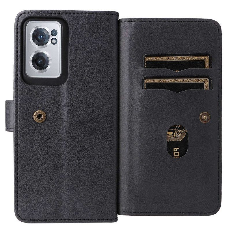 Folio-hoesje voor OnePlus Nord CE 2 5G Portemonnee Leren Portemonnee