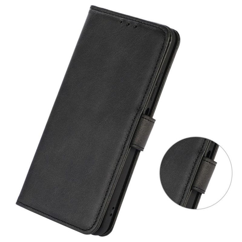 Folio-hoesje voor OnePlus Nord CE 2 Lite 5G Effen Leereffect