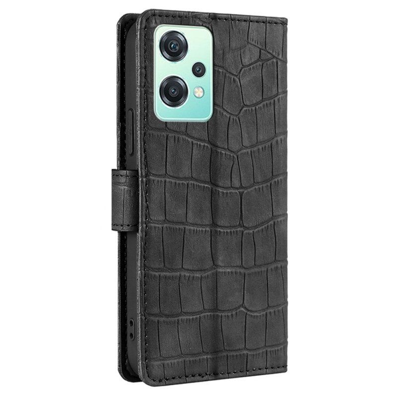 Folio-hoesje voor OnePlus Nord CE 2 Lite 5G Krokodillenhuidstijl