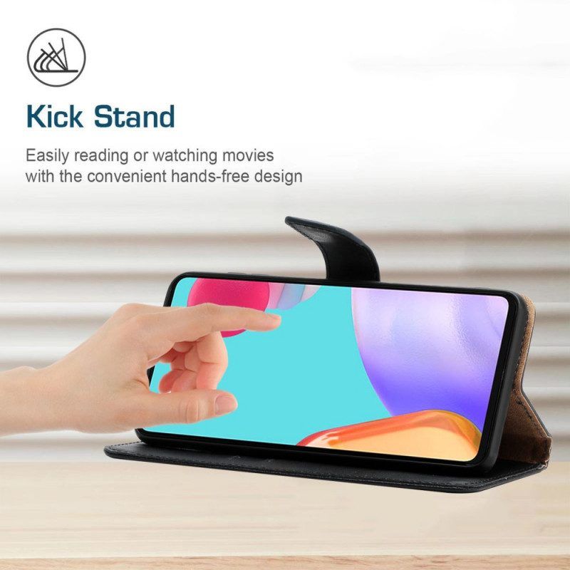Folio-hoesje voor Oppo Find X3 Lite Echt Nappaleer