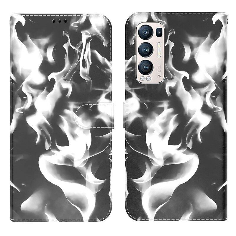 Folio-hoesje voor Oppo Find X3 Neo Abstract Patroon