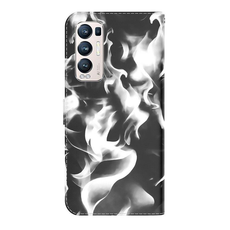 Folio-hoesje voor Oppo Find X3 Neo Abstract Patroon