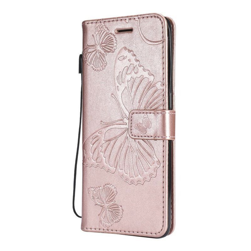 Folio-hoesje voor Oppo Find X3 Pro Flip Case Vlinders En Schuine Klep